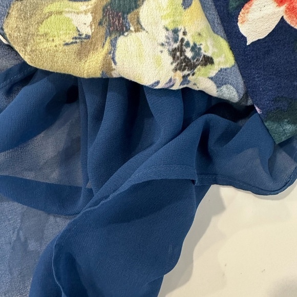 Maeve Anthropology Evaline Dress ASO Floral Blue Flowy XL - Picture 6 of 8